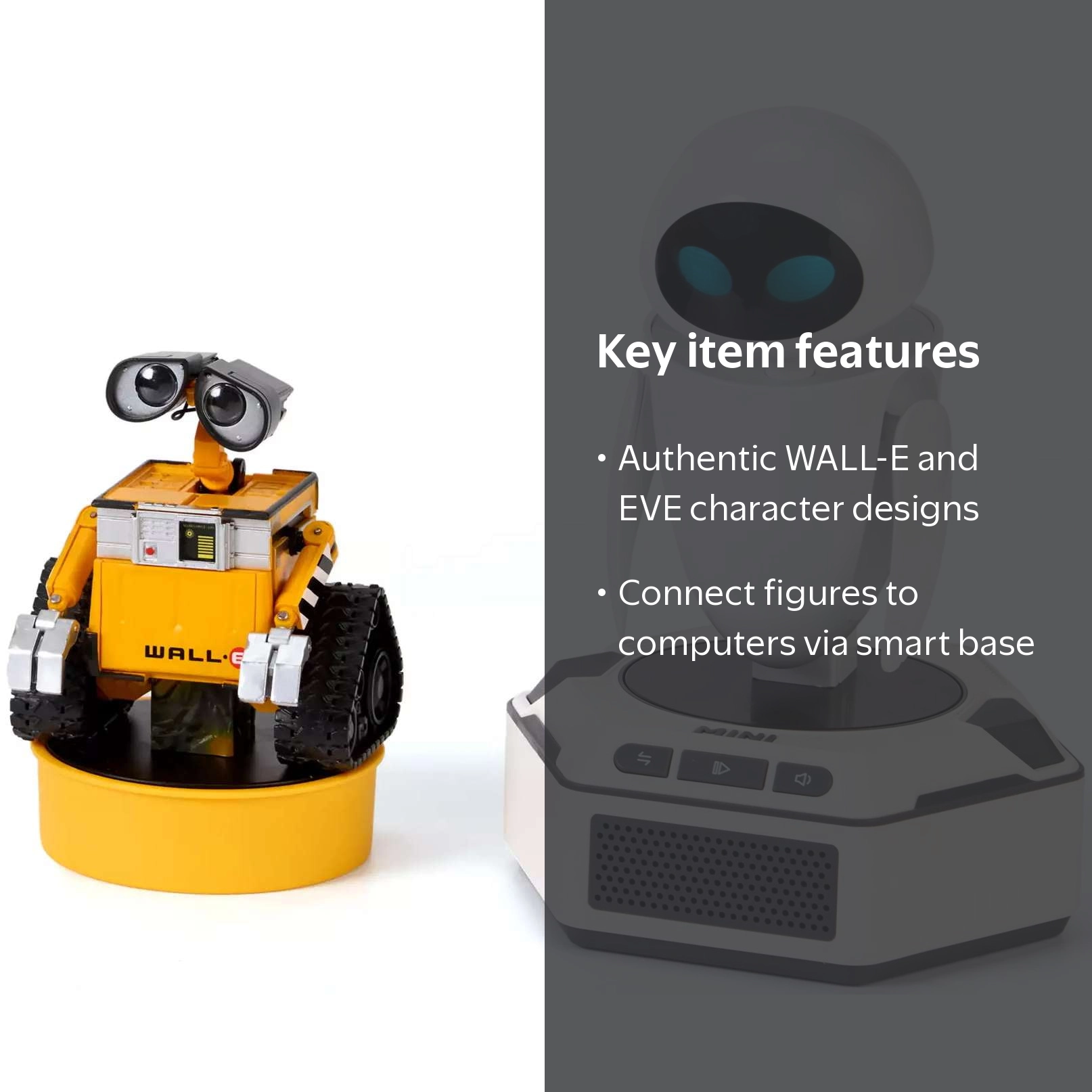 Disney / Pixar Wall-E & Eve Robotic Mini Action Figure Set