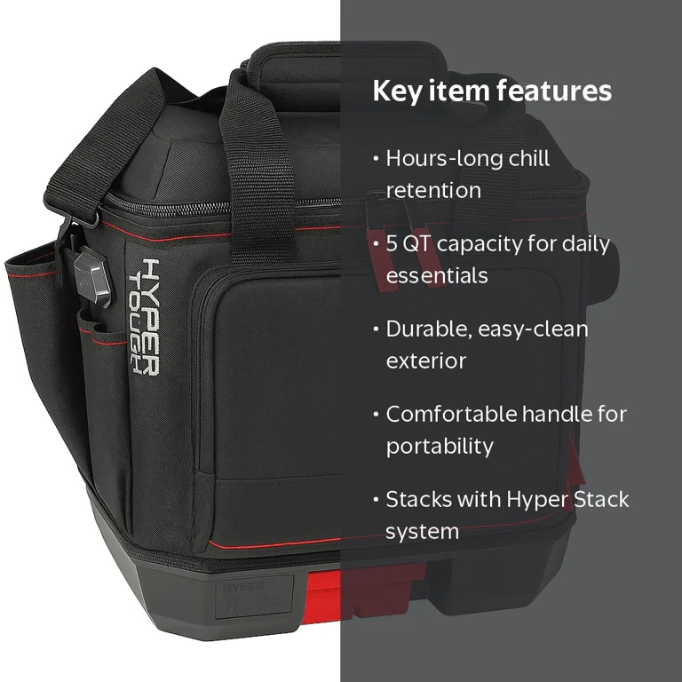 Hyper Tough Hyper Stack Half Size Cooler Bag with Carry Handle, 5