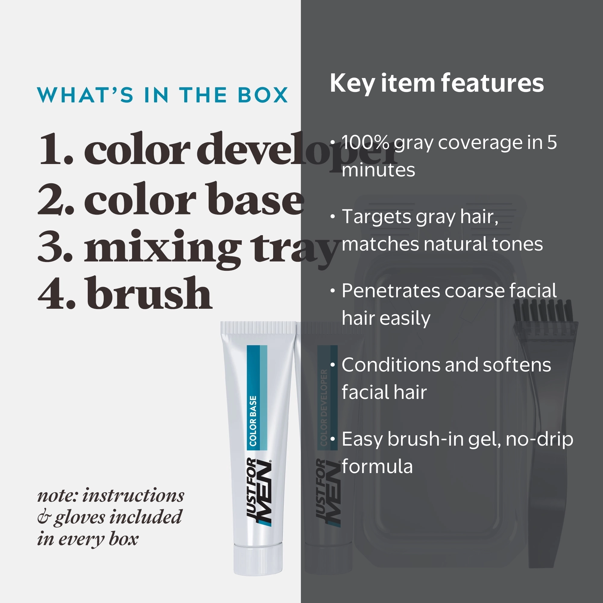 Just For Men Mustache and Beard Color Gel, Blond M-10/15, Coarse