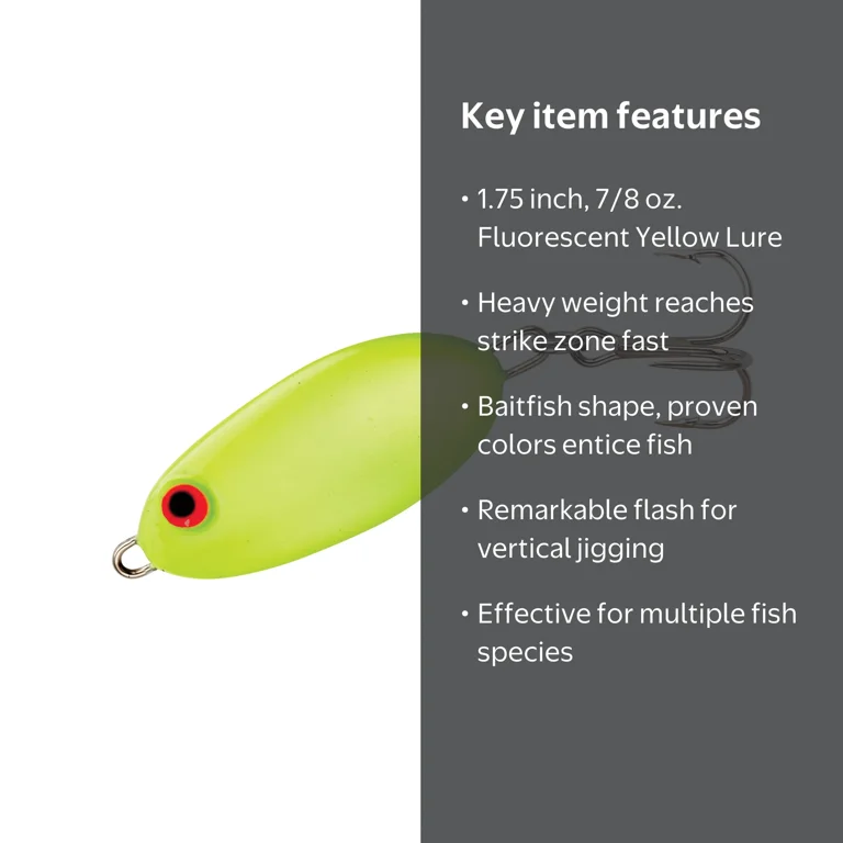 1 oz yellow fishing jigging lure casting lead slab spoons Spoon based lures Crocodile Spoons 1oz, 6 Pcs