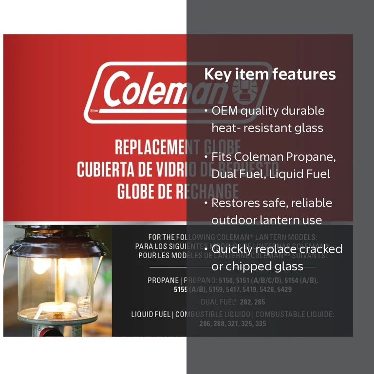 Coleman Replacement Lantern Globe, Clear, Standard - Walmart.com