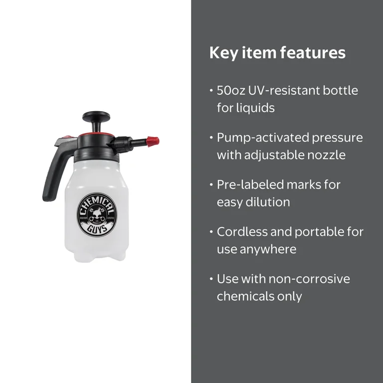 Chemical Guys 50 Ounce Mr. Sprayer Full Function Pressure Atomizer