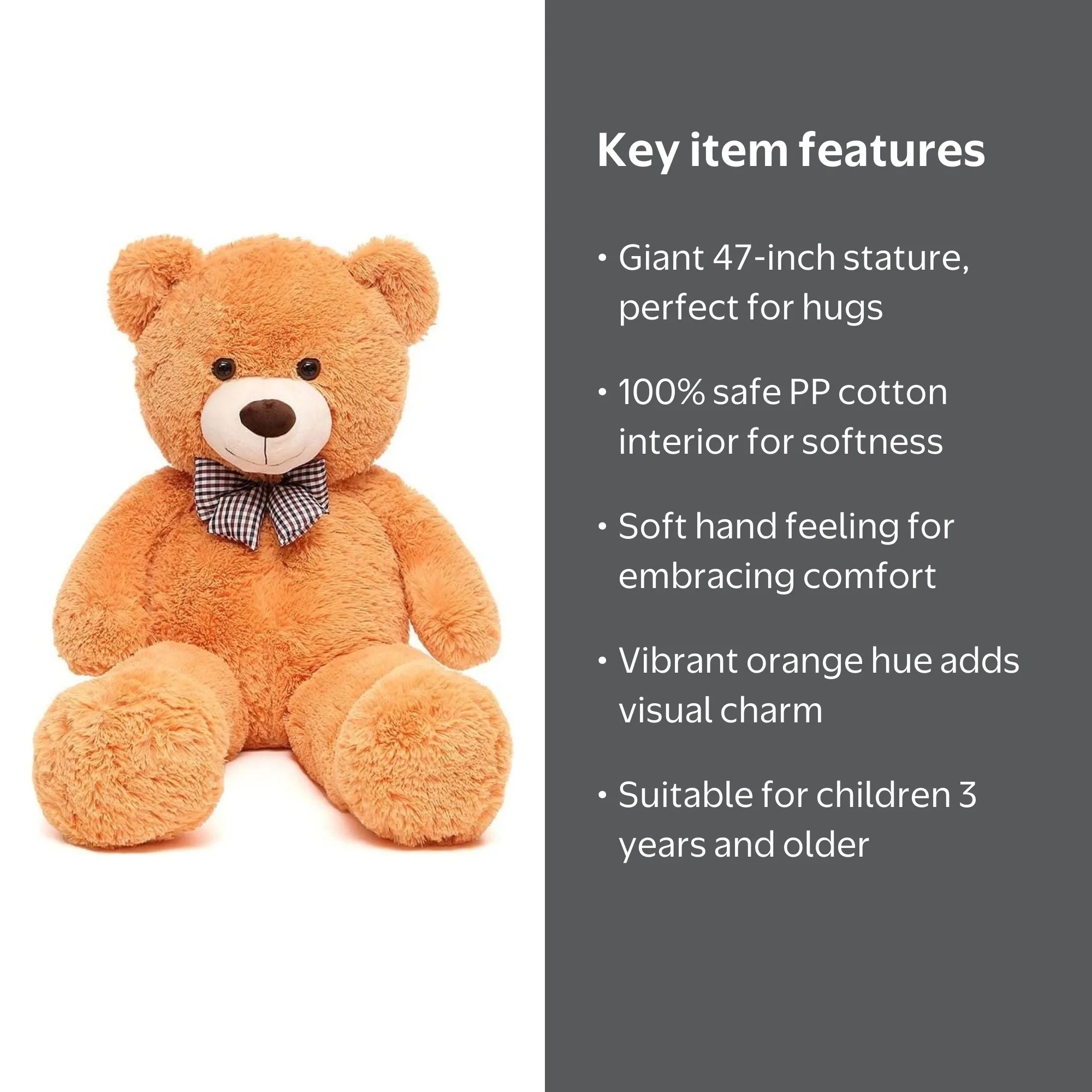 MorisMos 4ft Giant Teddy Bear Stuffed Animal Soft Big Bear Plush