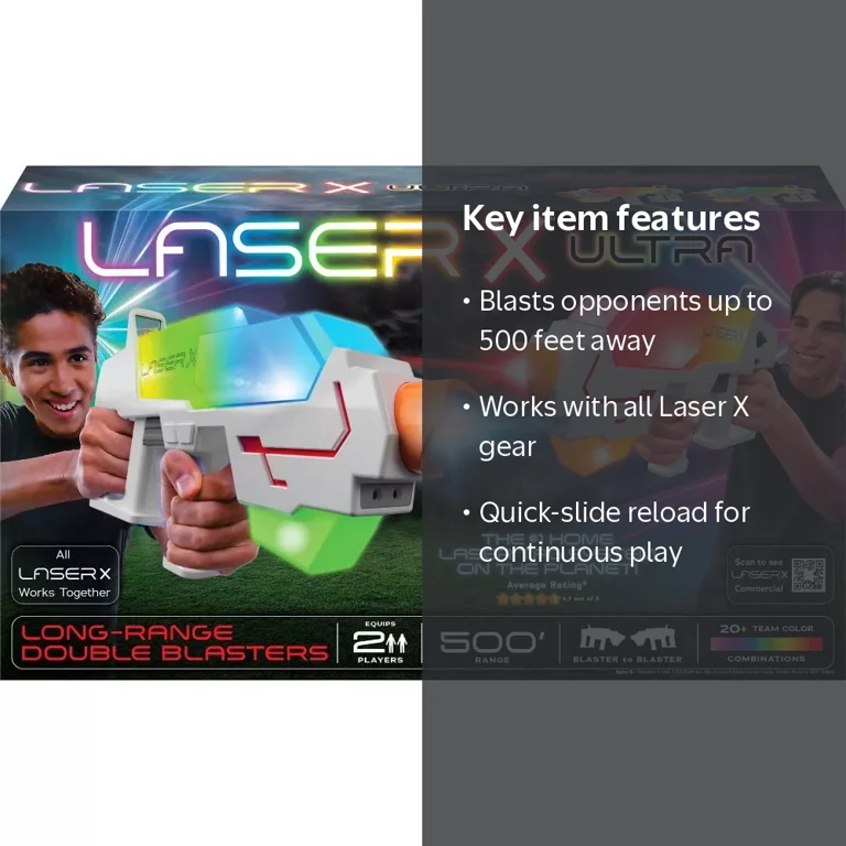 Laser X Ultra Infrared Toy Tag Guns: Long-Range Double Blasters 2