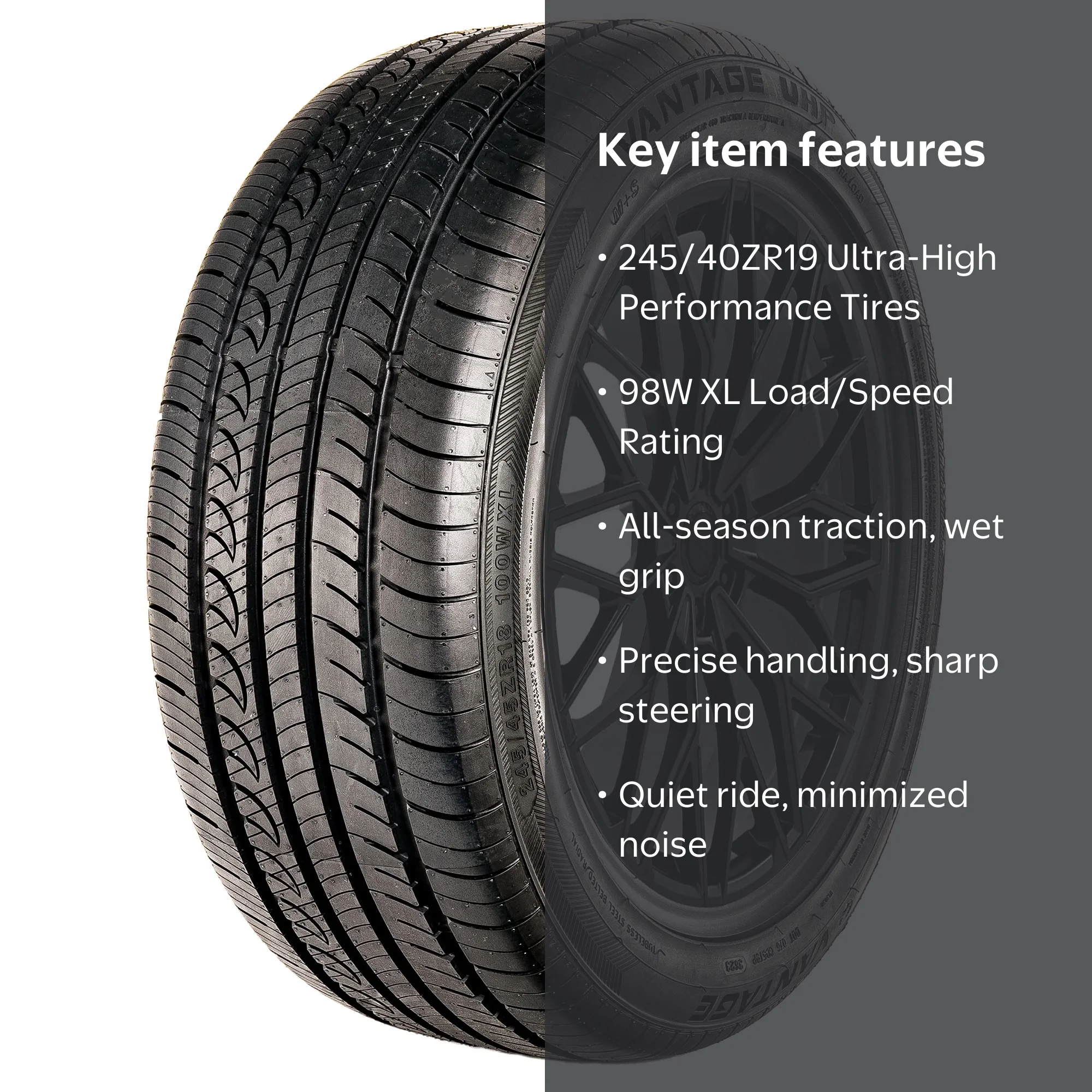 Vantage UHP All Season 245/40ZR19 98W XL Passenger Tire - Walmart.com