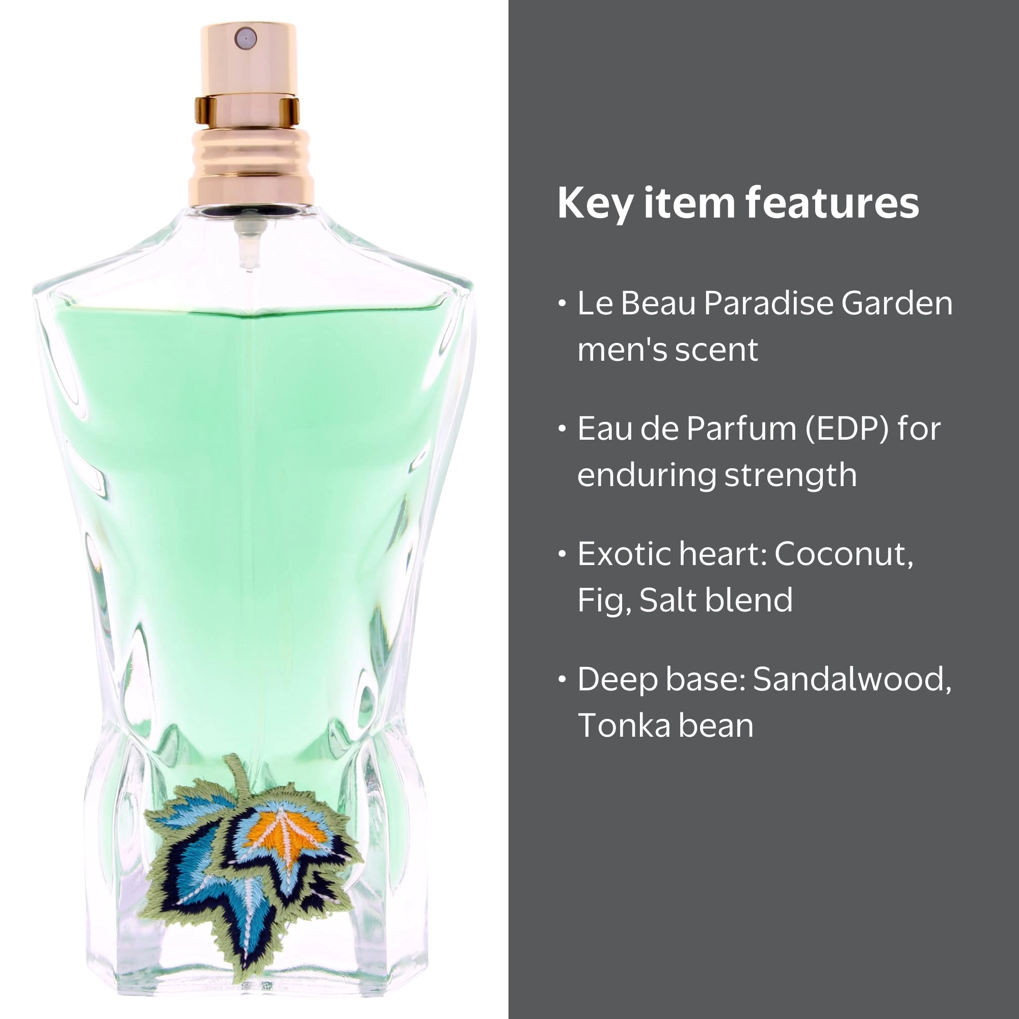 Jean Paul Gaultier Le Beau Paradise Garden Men's Cologne, EDP