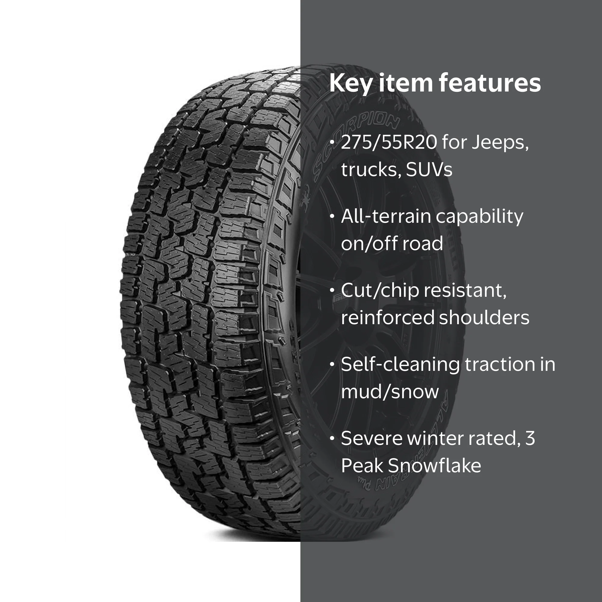 Pirelli Scorpion All Terrain Plus Light Truck Tire 275/55R20 113T