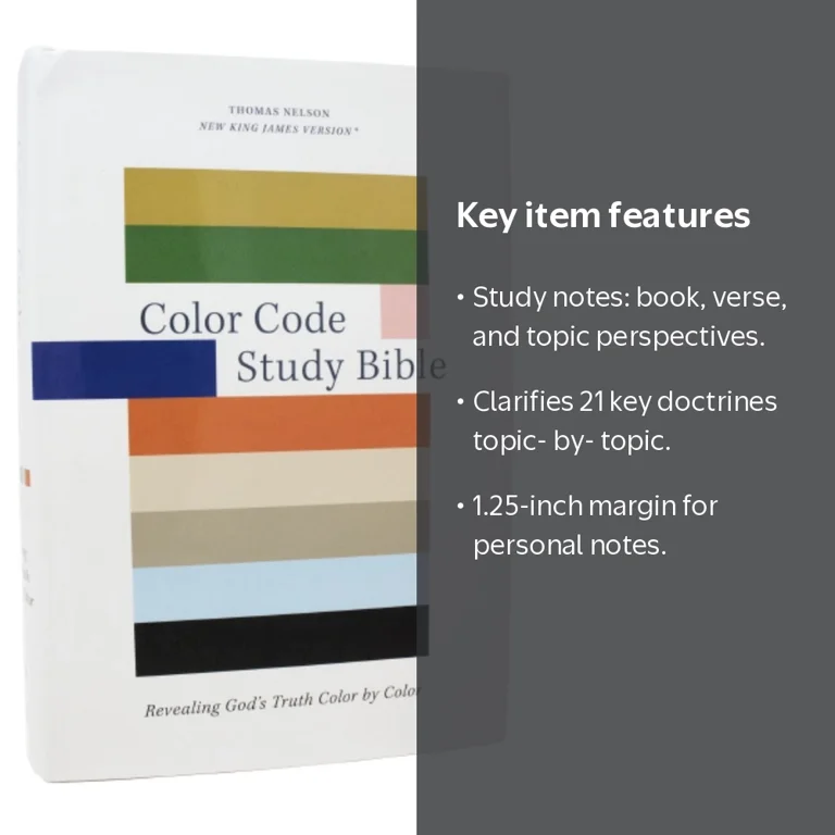 Thomas Nelson, Study Bible, Color Code NKJV, Hardcover, Red Letter