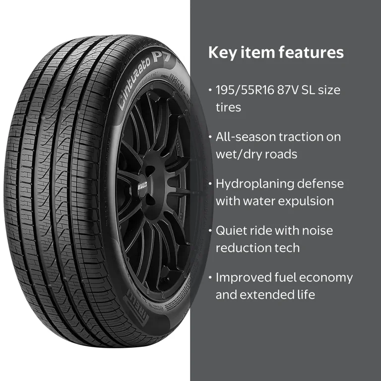PIRELLI CINTURATO P6 195/55R16 2023年2本セッ Pirelli, Passenger Tire, 195/55R16, All Season, Black - Walmart.com