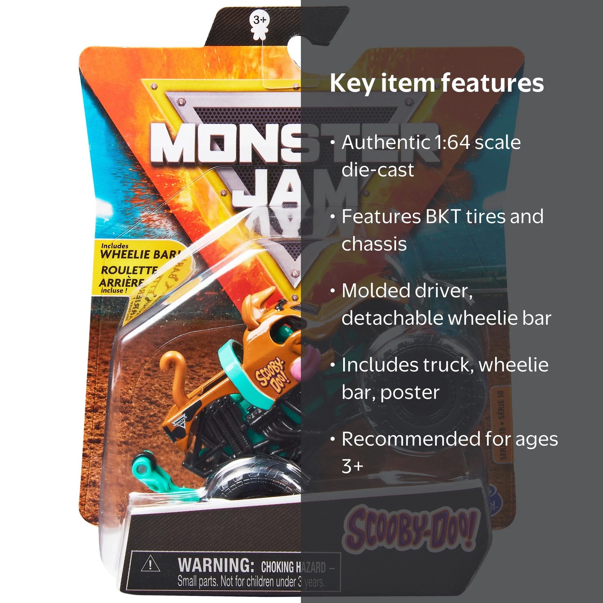 【限定1000体】マイケル・ラウ トムキッド 6体フルセット メディコムトイ Monster Jam, Scooby-Doo Monster Truck, Die-Cast, 1:64 Scale