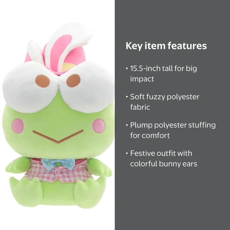 Sanrio® Keroppi™ Jumbo 15.5-inch Plush Toy with Easter Bunny Ears