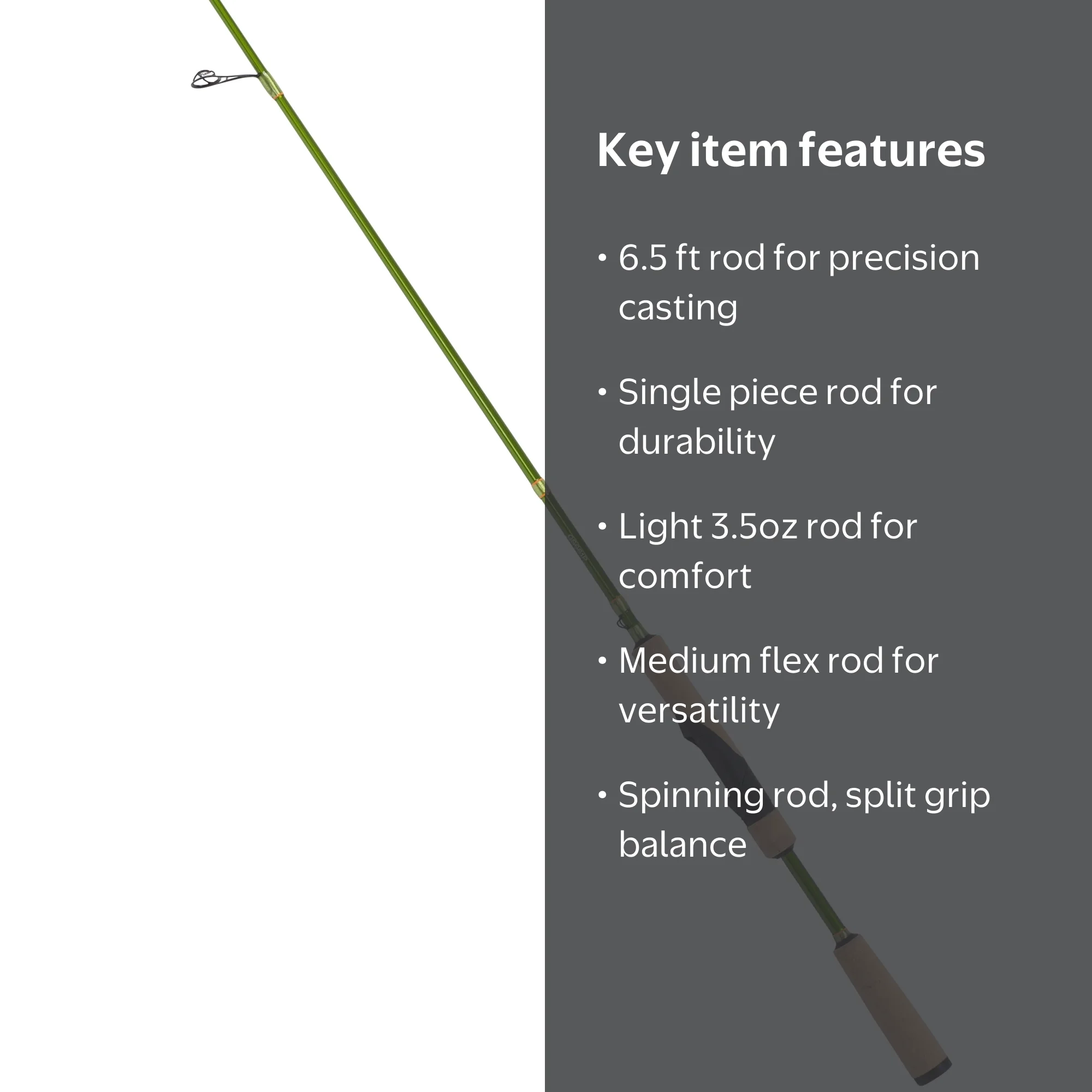 ACC Crappie Shootin Stix Split Grip 66 Medium Action Spinning Rod
