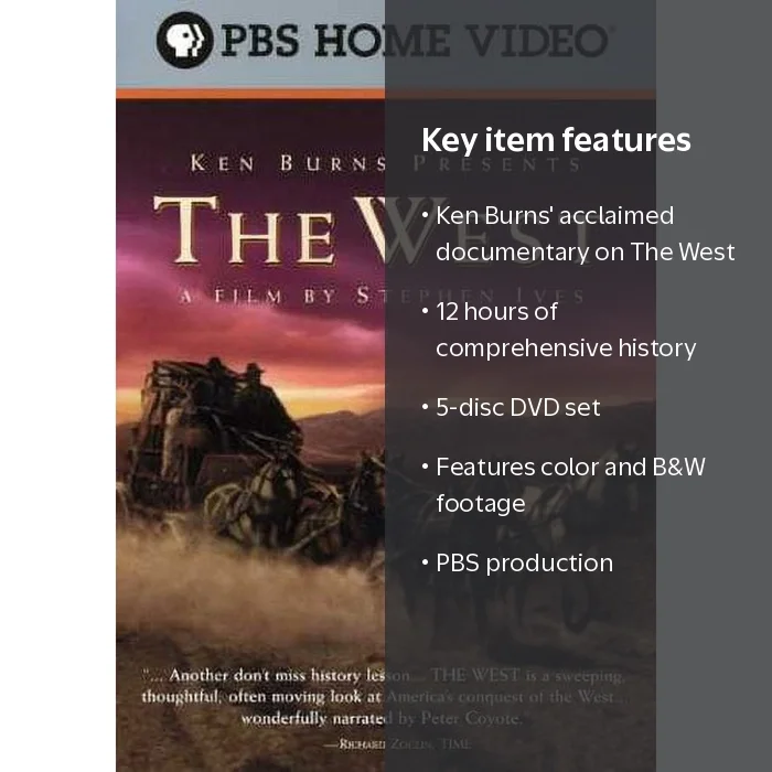 PBS The West DVD, 5 DVDs, frontier documentary, color - Walmart.com