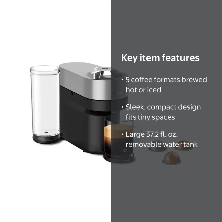 Nespresso Vertuo Pop+ Deluxe Coffee & Espresso Maker, 5 Sizes