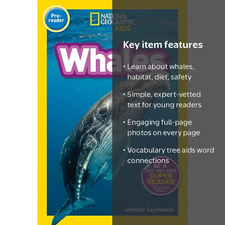 National Geographic Kids Readers Whales, Pre-Reader, Paperback