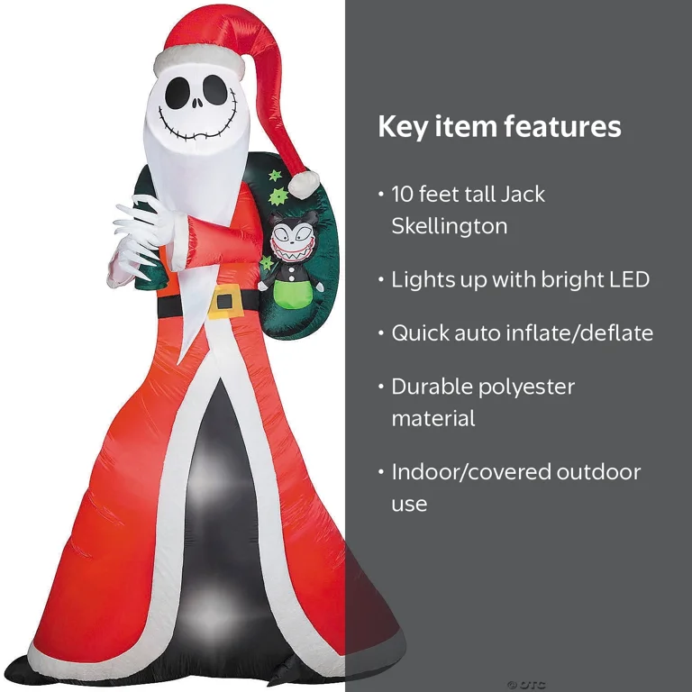 ナイトメア・ビフォア・クリスマス Sandy Claws Jack 6つセット Gemmy Airblown Jack Skellington as Sandy Claws, 60 in. Nightmare