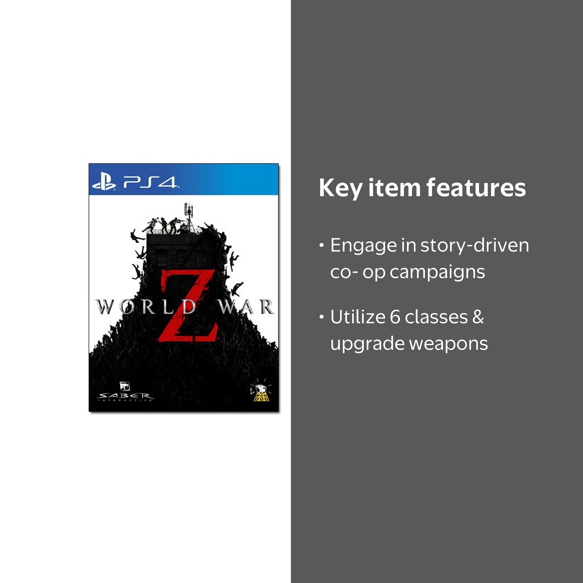 Focus Home Interactive, PlayStation 4 Game, World War Z, English