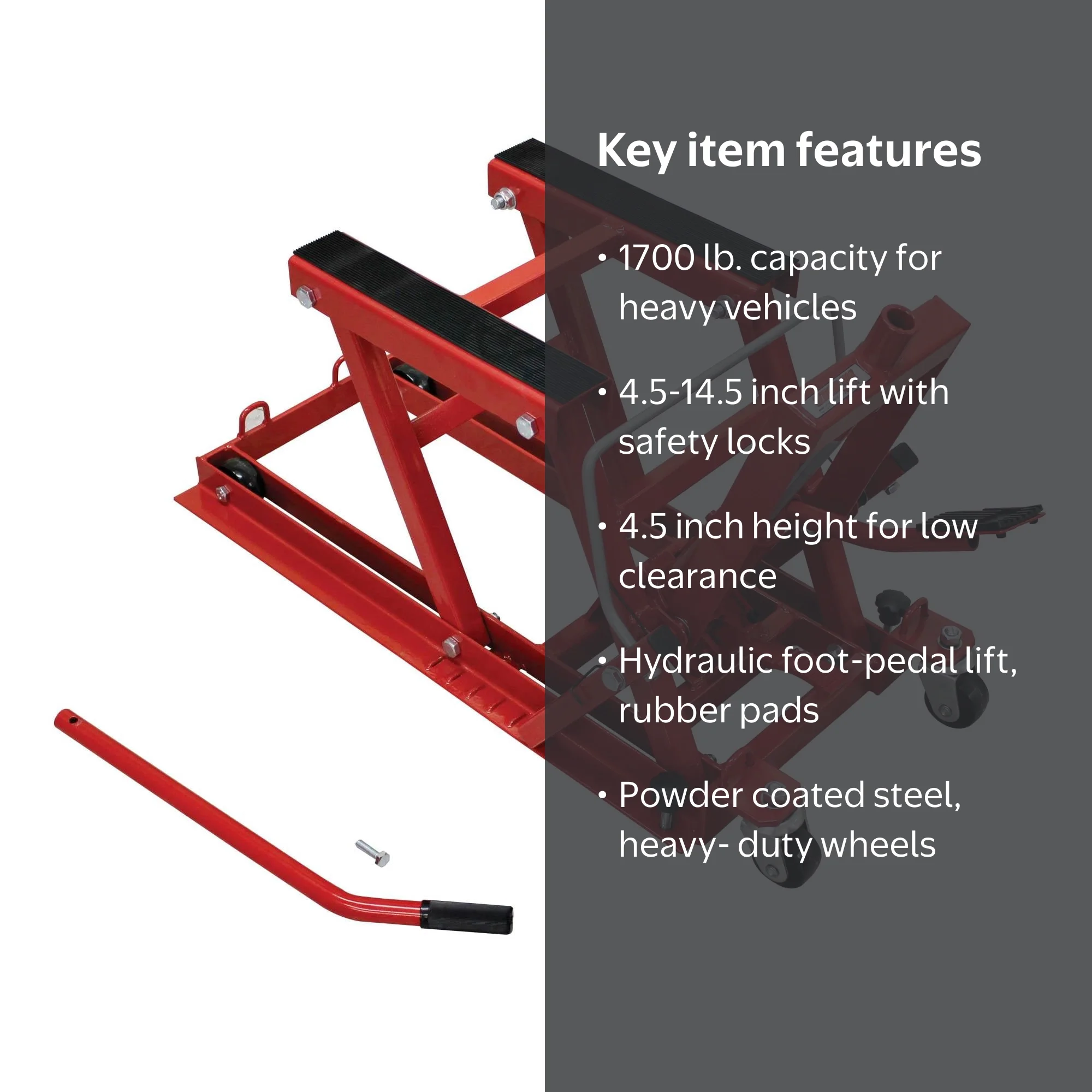 Extreme Max 5001.5038 Hydraulic Motorcycle/ATV Jack - 1700 lb