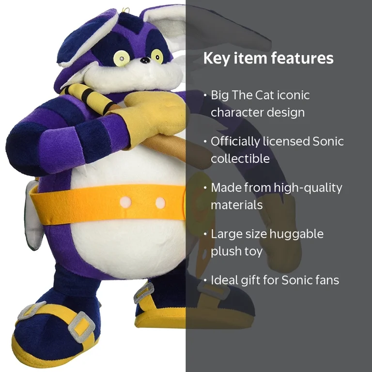 ソラネコ　ぬいぐるみBIG Sonic The Hedgehog, Plush, Big The Cat, Large, Purple, M - Walmart.com