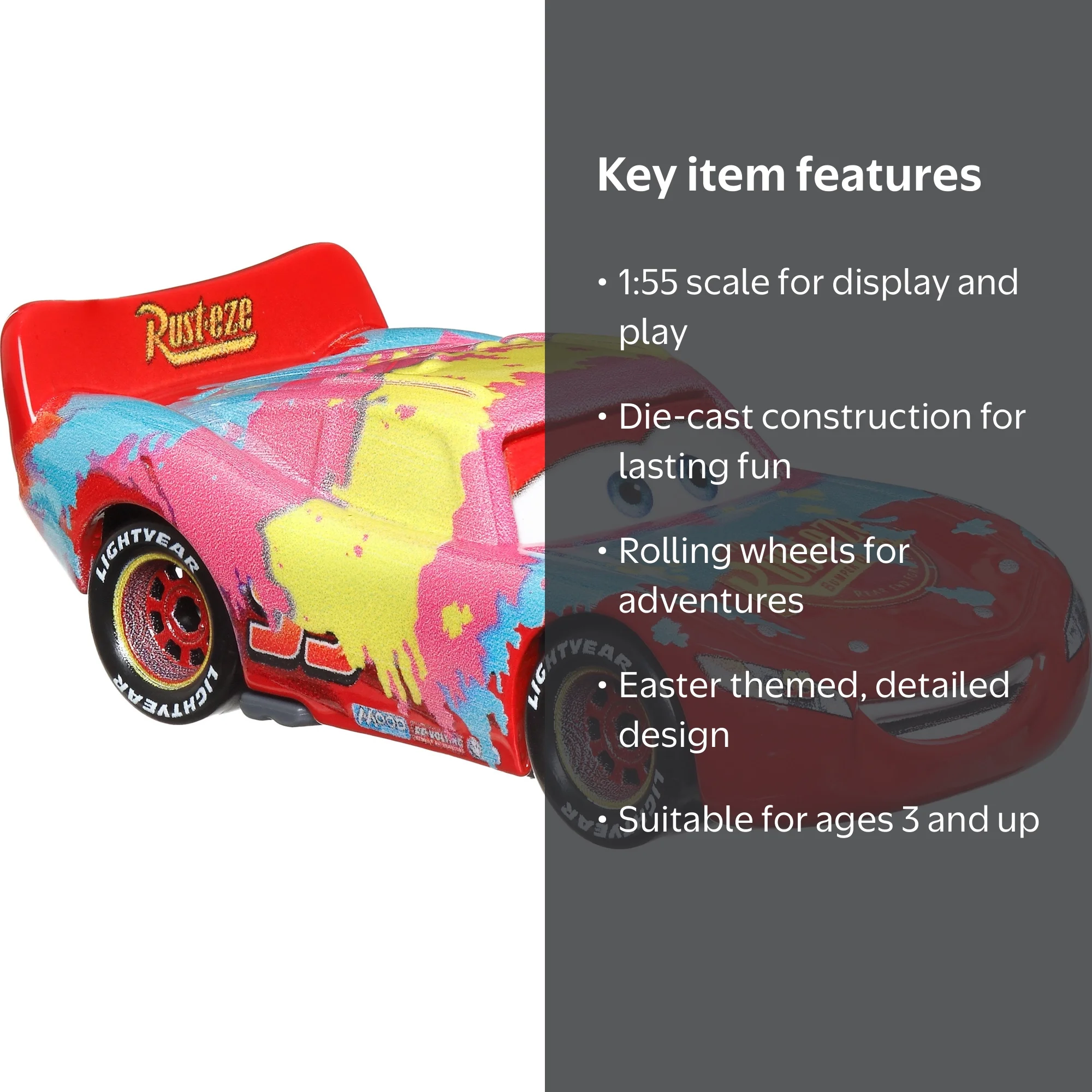 Disney Pixar Cars, Die-Cast Vehicle, 1:55 Scale, Easter Assortment
