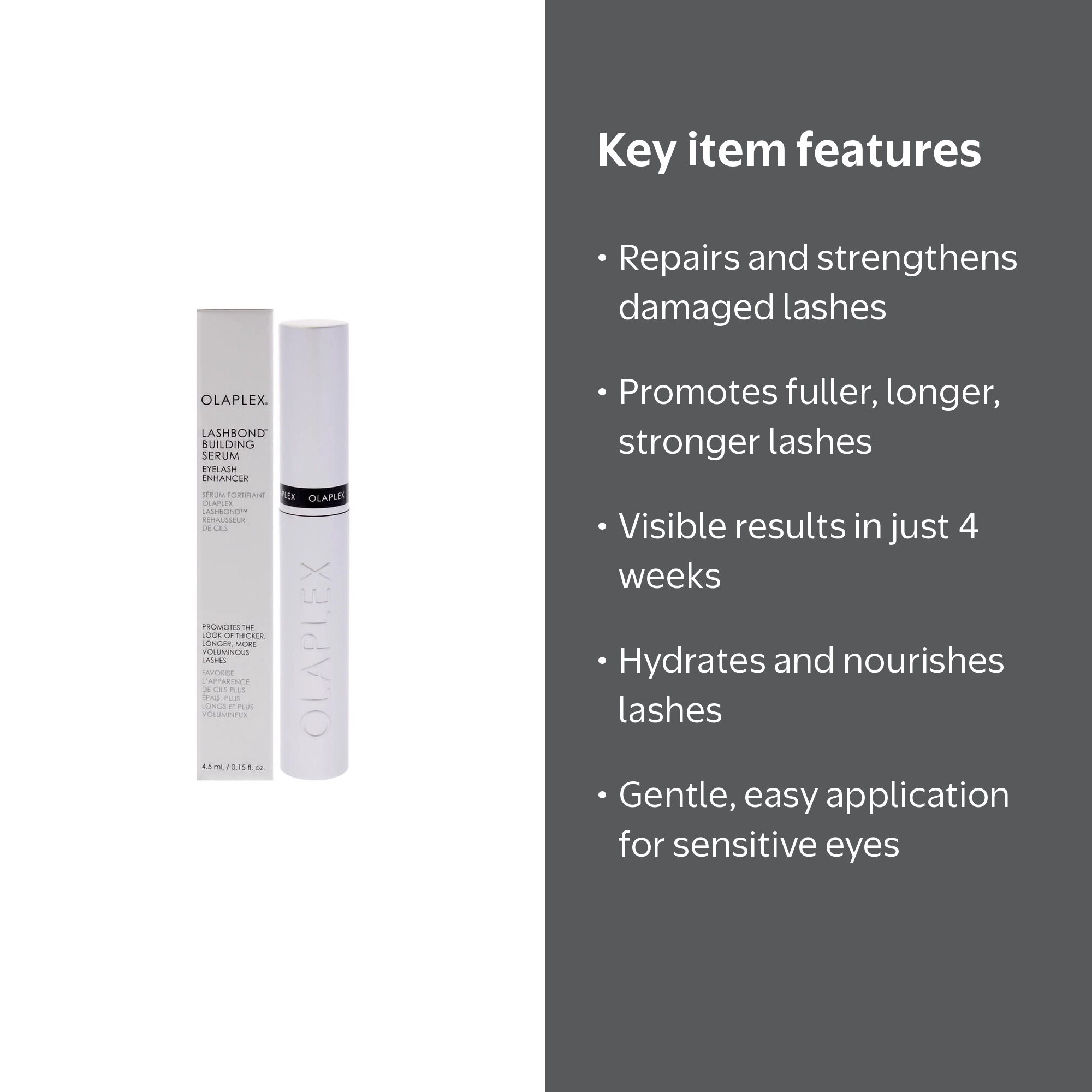 Free Shipping! Olaplex Lashbond Building Serum 0.15 oz, lash