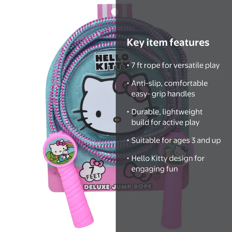 Hello Kitty 7 Ft Anti-Slip Jump Rope for Kids with 1 Jump Rope