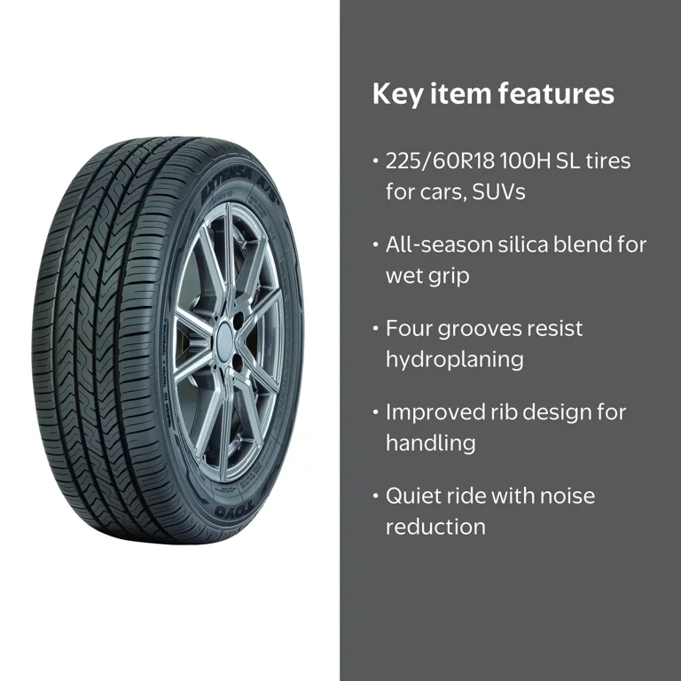 Toyo Extensa A/S II 225/60R18 100H All-Season Passenger Tire with