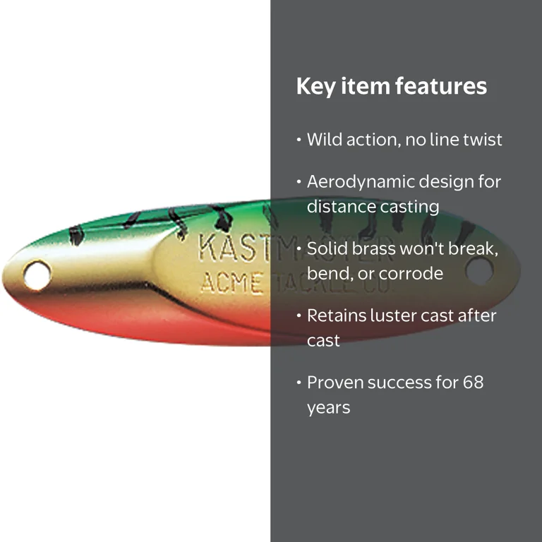 Acme Tackle Kastmaster Spoons, 1/8 oz, Metal, Multicolor, 3 Count