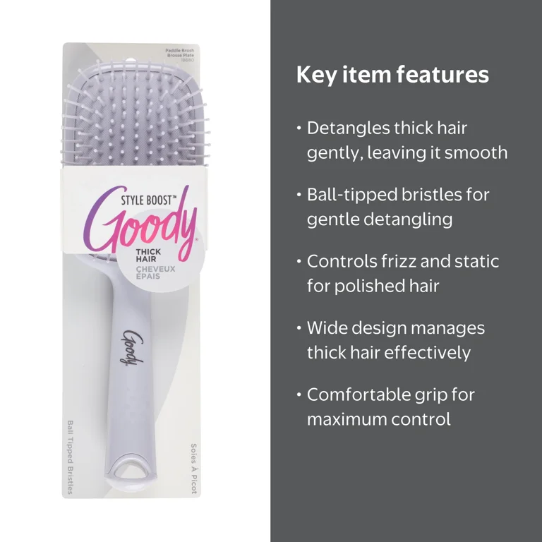 Goody Style Boost Paddle Brush for Thick Hair Detangling Styling