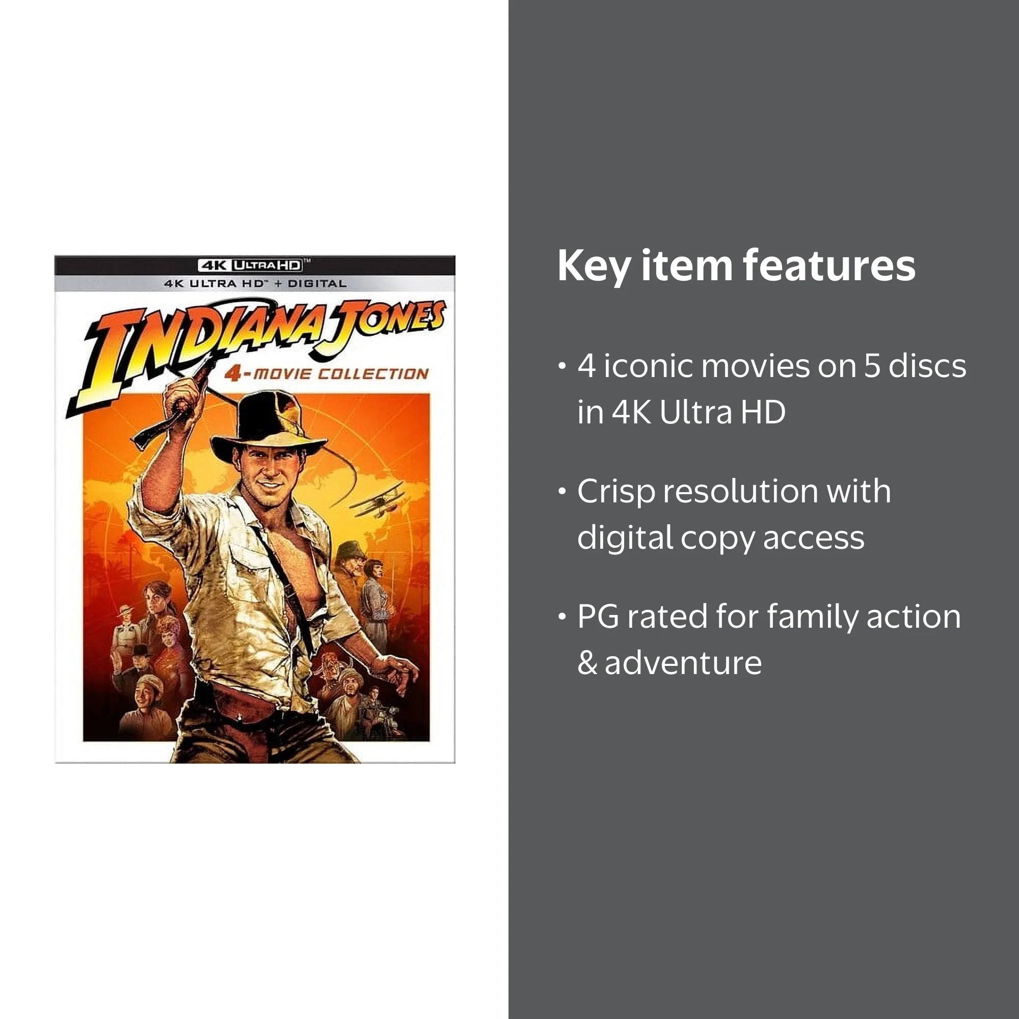 Paramount Home Video, 4-Movie Collection, Indiana Jones 4K UHD