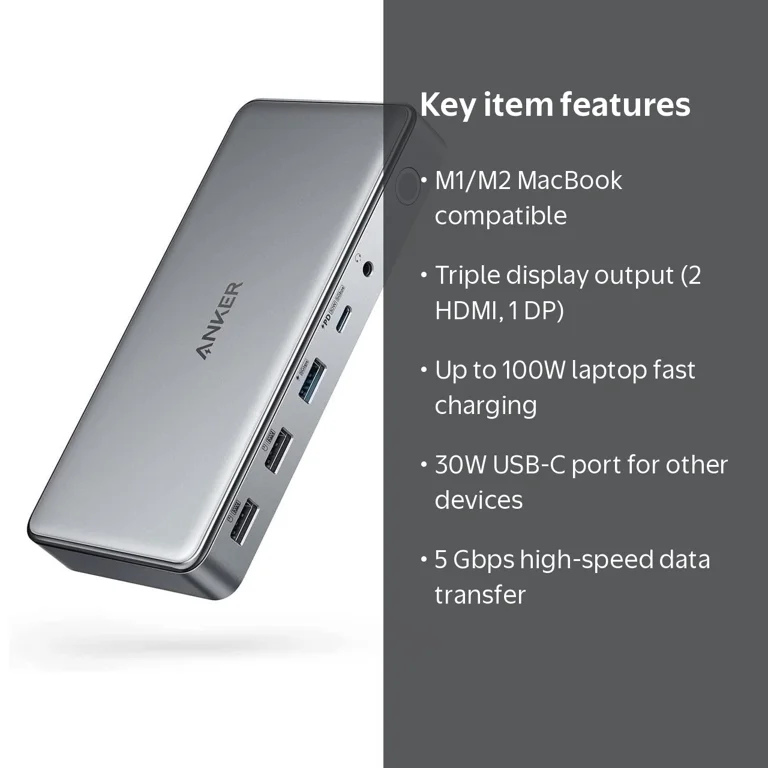 Anker 563 10-in-1 USB-C Docking Station, Charging Hub, Multiport