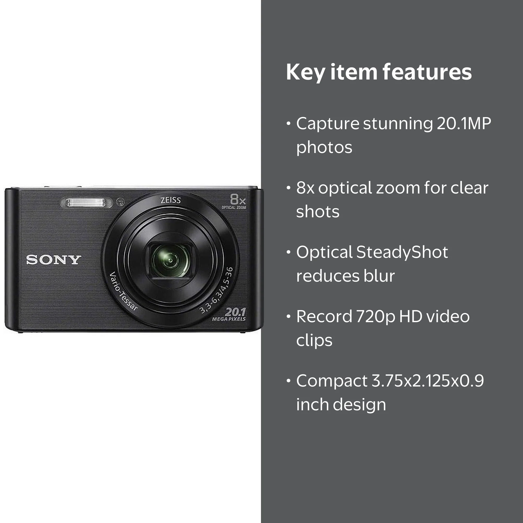 Sony DSC-W830 Digital Camera with 20.1 Megapixels and 8x Optical