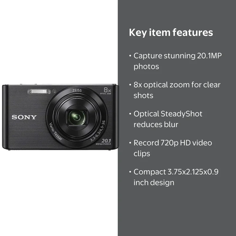 Sony DSC-W830 Digital Camera with 20.1 Megapixels and 8x Optical