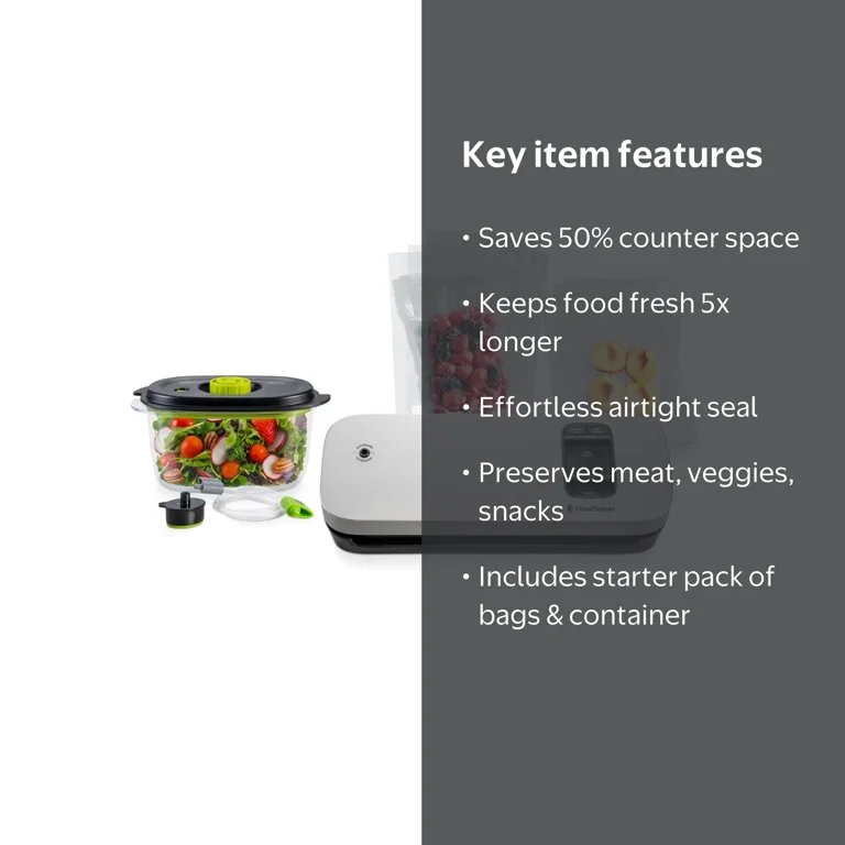FoodSaver Compact Vacuum Sealer System with Meal Prep Accessories