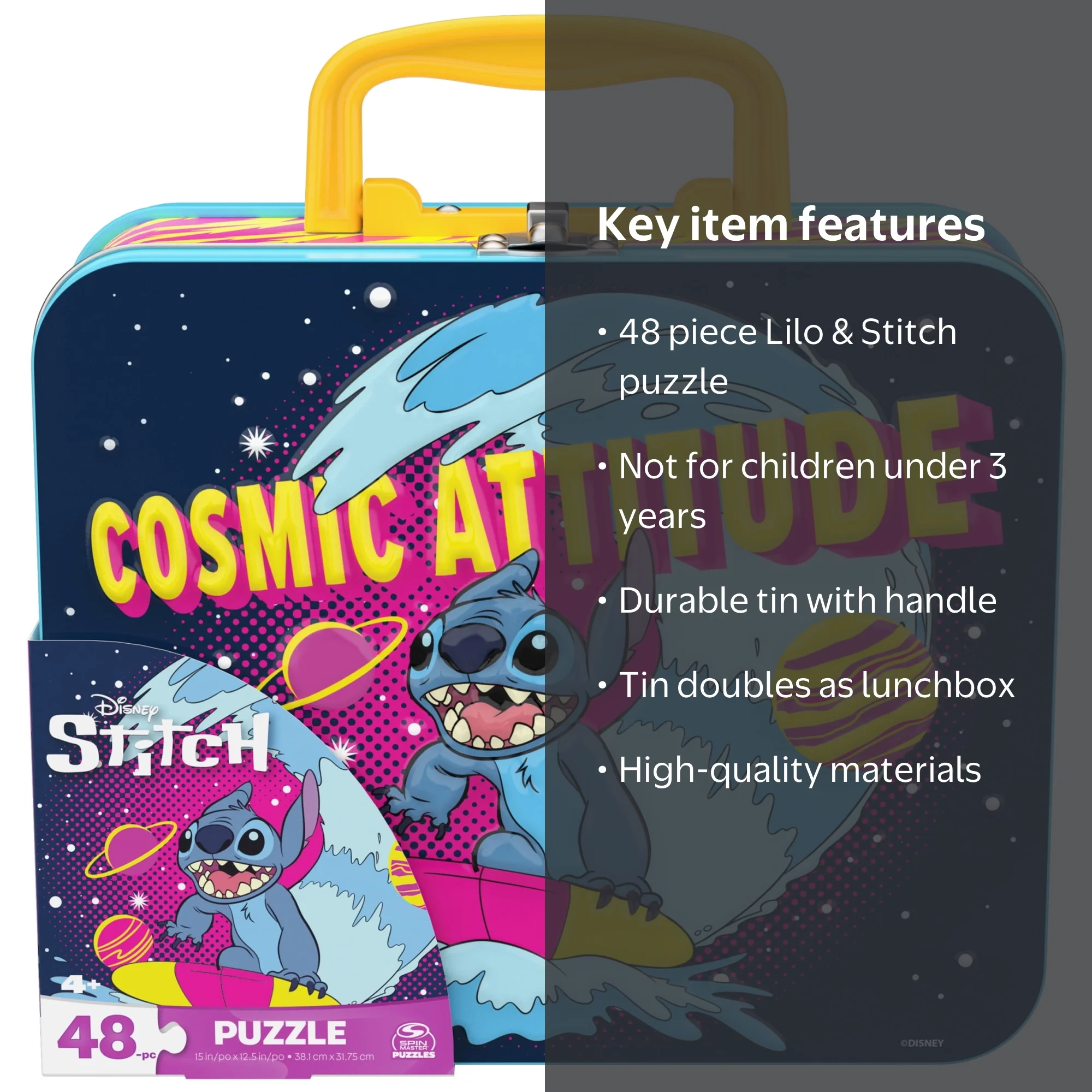 Spin Master Games, Lilo & Stitch Puzzle in Storage Tin with Handle