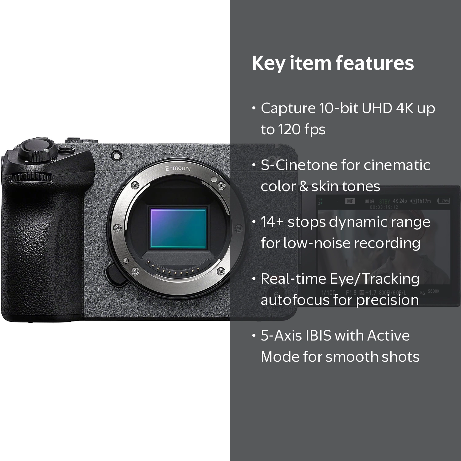 Sony FX30 Cinema Line Digital Cinema Camera, 26MP APS-C Sensor, 4K