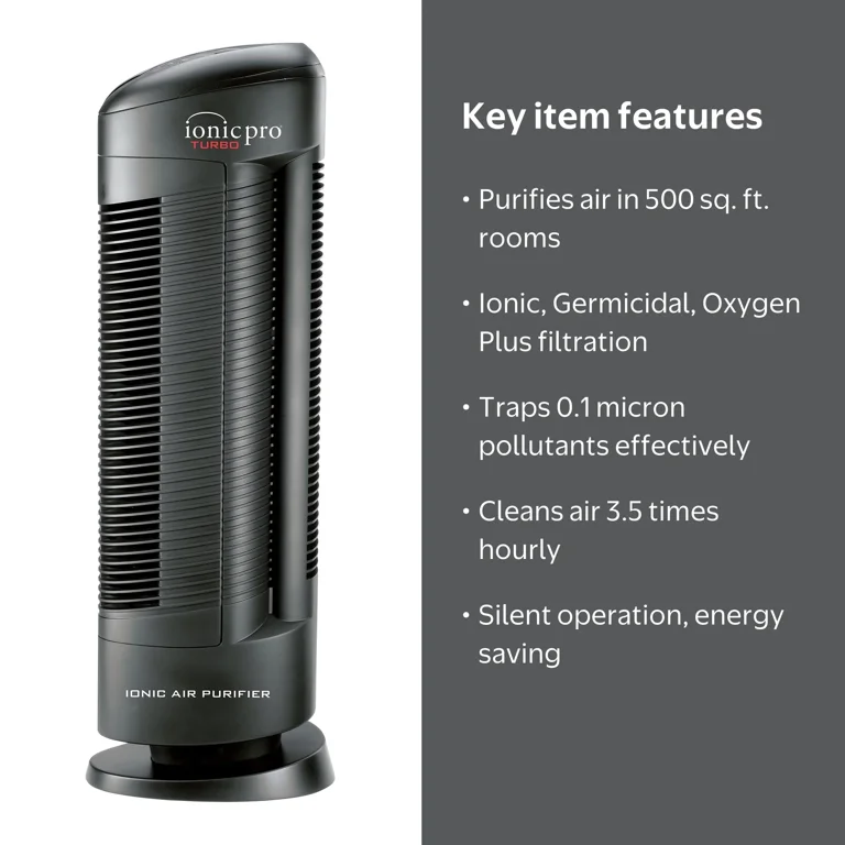 ENVION Ionic Pro Turbo Air Purifier Tower - Pet Hair and Pollen