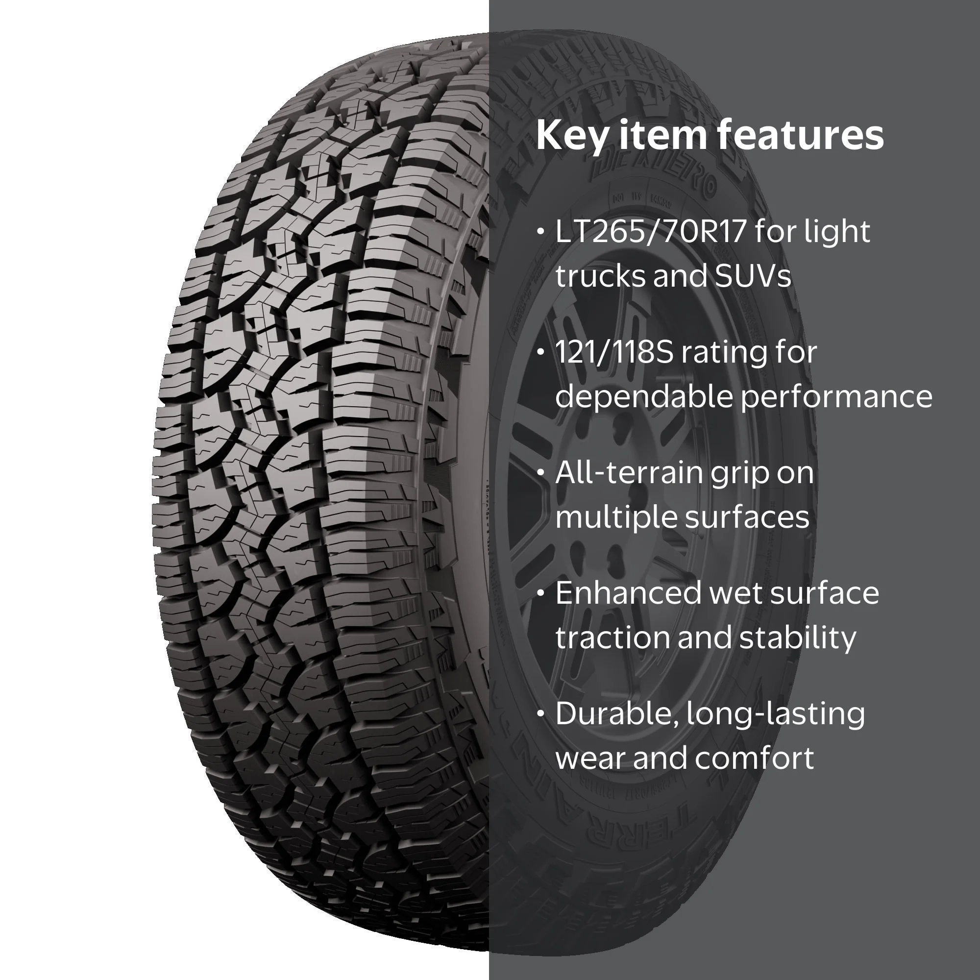 ダトニオ Dextero DAT1 All Terrain LT265/70R17 121/118S All Season Tires
