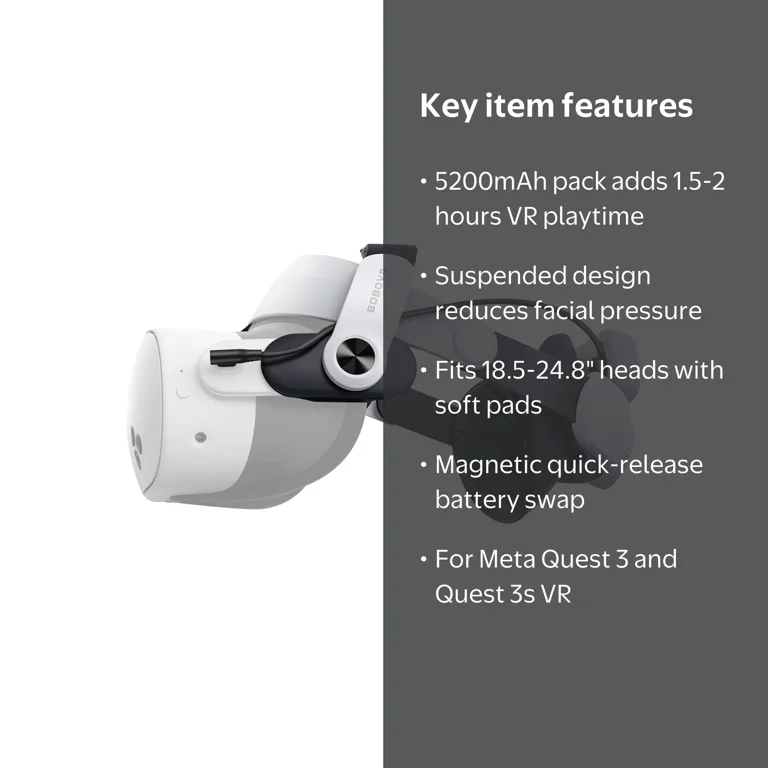 Free Shipping! BOBOVR Battery Head Strap Compatible with Meta