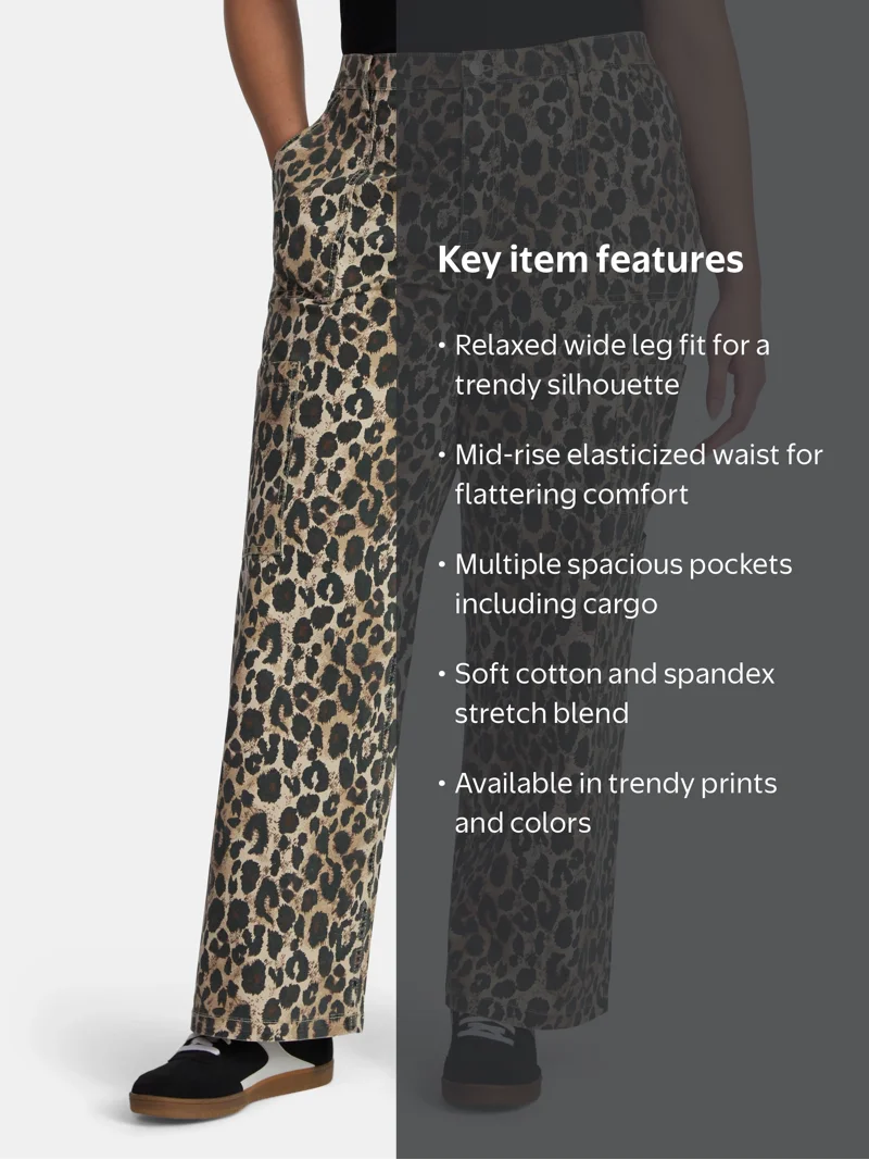 No Boundaries Wide Leg Cargo Pants, 30