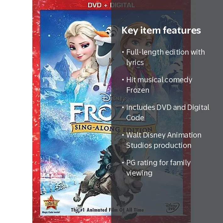 Frozen Sing Along Edition (DVD + Digital Code) - Walmart.com