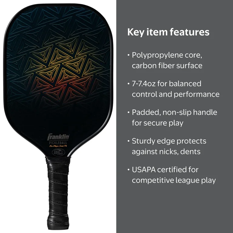 APACS FANTALA PRO 101 3U ブラック　ほぼ新品 Franklin Sports Pickleball Paddle - Pro Player Series Carbon Fiber
