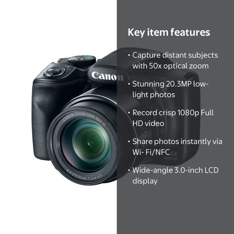 Canon SX540 PowerShot Digital Camera with Advanced Technology and