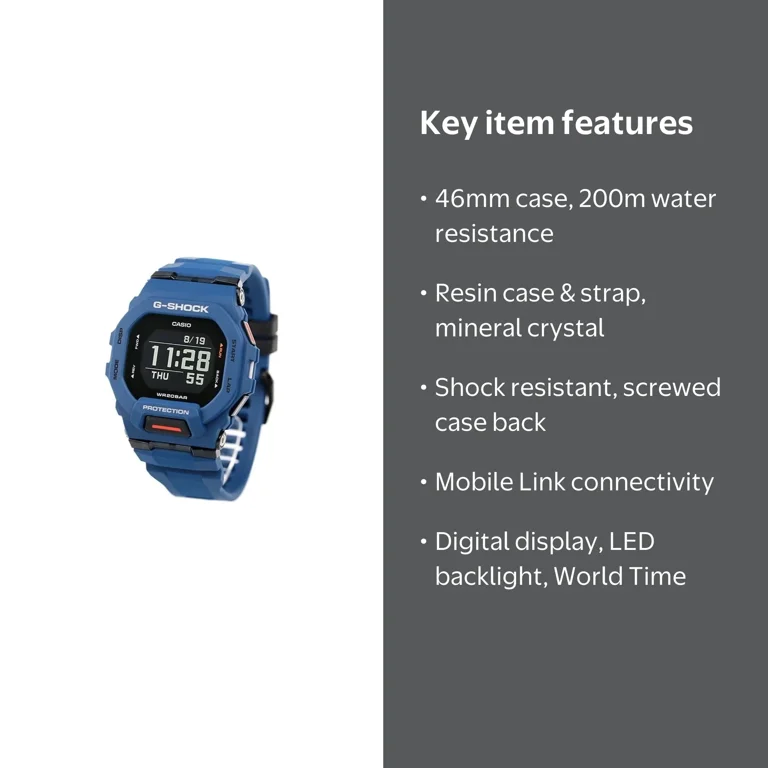 Casio G-Shock G-Squad World Time Mobile Link Digital GBD-200-2