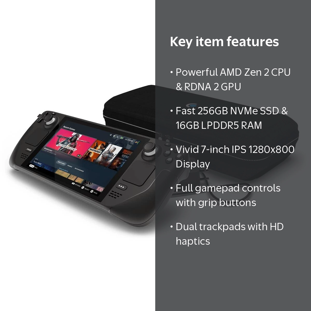 Valve Steam Deck 256gb Electric Handheld System Console Black