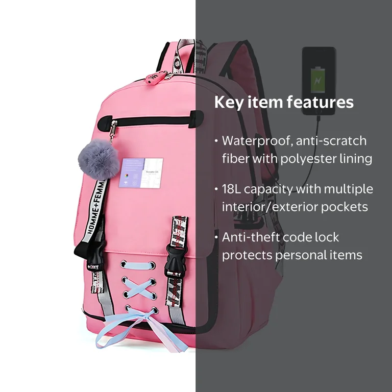 best locks for women's backpack for travel TSA Approved Luggage Cable Lock these tsa approved luggage cable locks are valuable to keep your belongings safe. Women Girls School Bag Waterproof