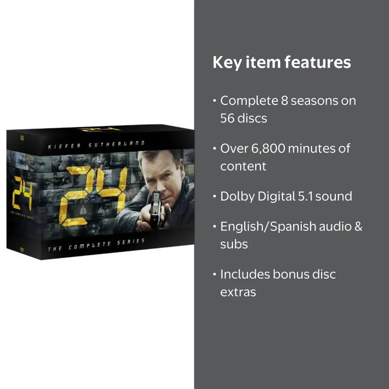 24 DVD ボックスセット シーズン1-8 24: The Complete Series DVD, Seasons 1-8, Drama with Bonus Content