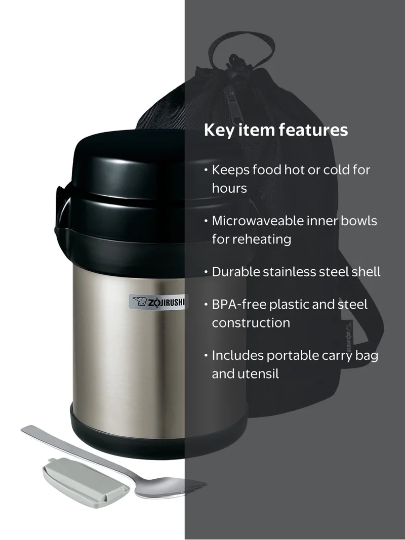 Zojirushi SL-JBE14XA Mr. Bento® Stainless Lunch Jar - Walmart.com