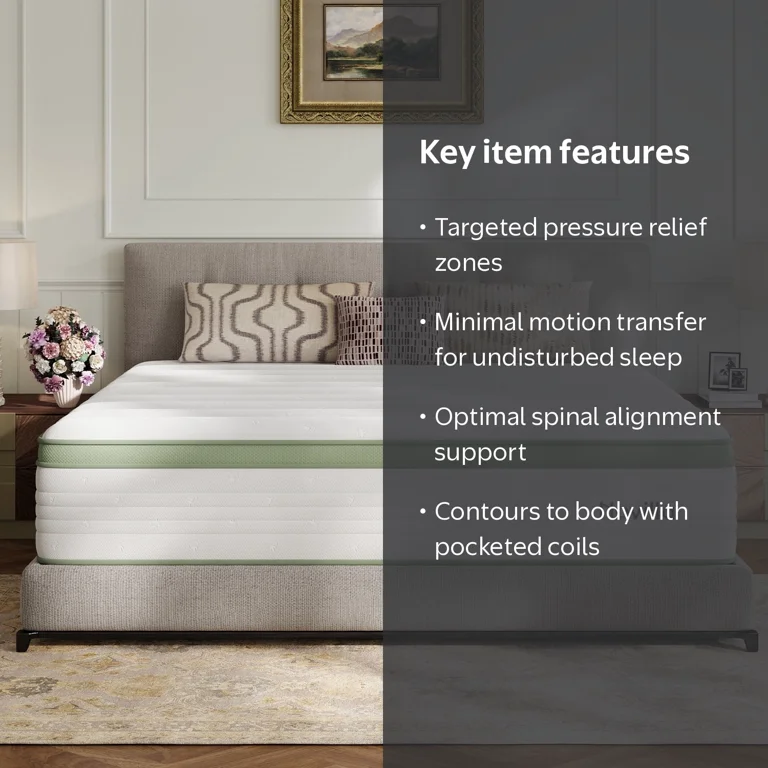 Novilla Snowfall 14 inch King Size Mattress in a Box, Hybrid