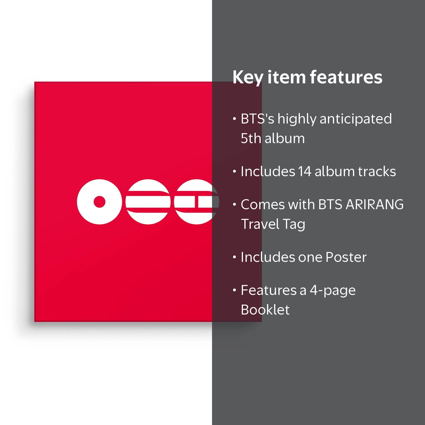 BIGHIT MUSIC, BTS ARIRANG Travel Tag CD Box Set with Poster
